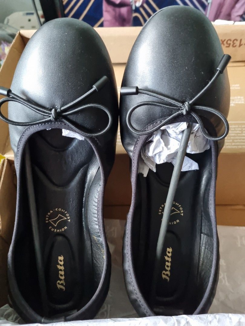 Bata ladies Ballerina Black Shoes, Women's Fashion, Footwear, Flats on ...