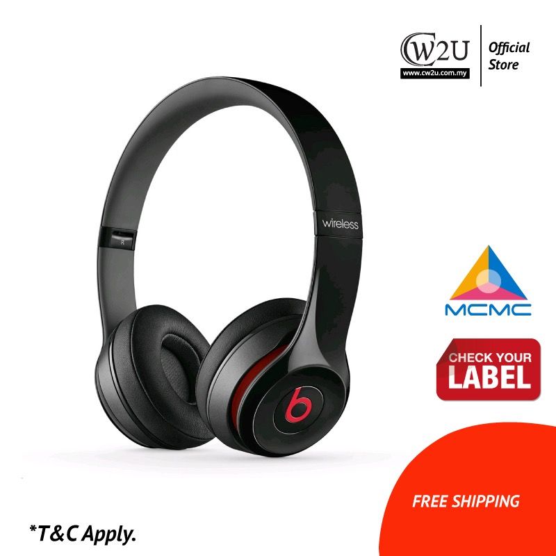 Beats Solo 2 Wireless Headset Audio Headphones Headsets on
