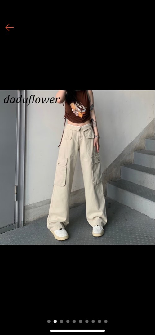 beige cargo pants, Women's Fashion, Bottoms, Jeans & Leggings on Carousell