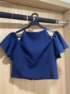 Blue Off Shoulder Top