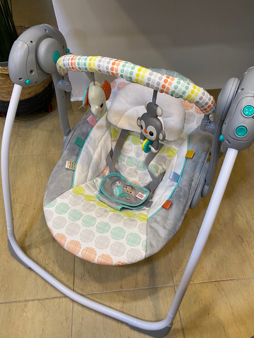 Bright starts whimsical wild portable swing 2025