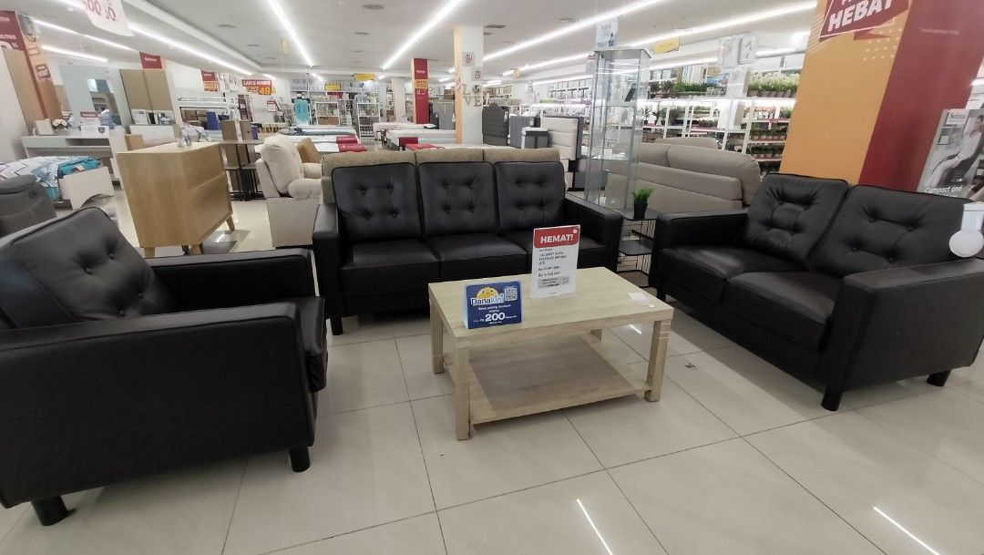 Calgary Sofa Set Brown on Carousell