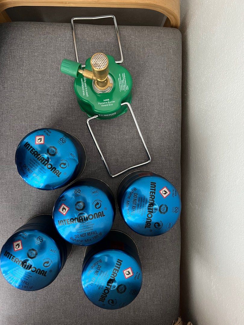 Camping Stove Portable Bunsen Burner + Gas Catridge, Sports Equipment