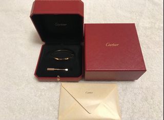 Cartier Rose Gold Small Love Bracelet  SIZE 16