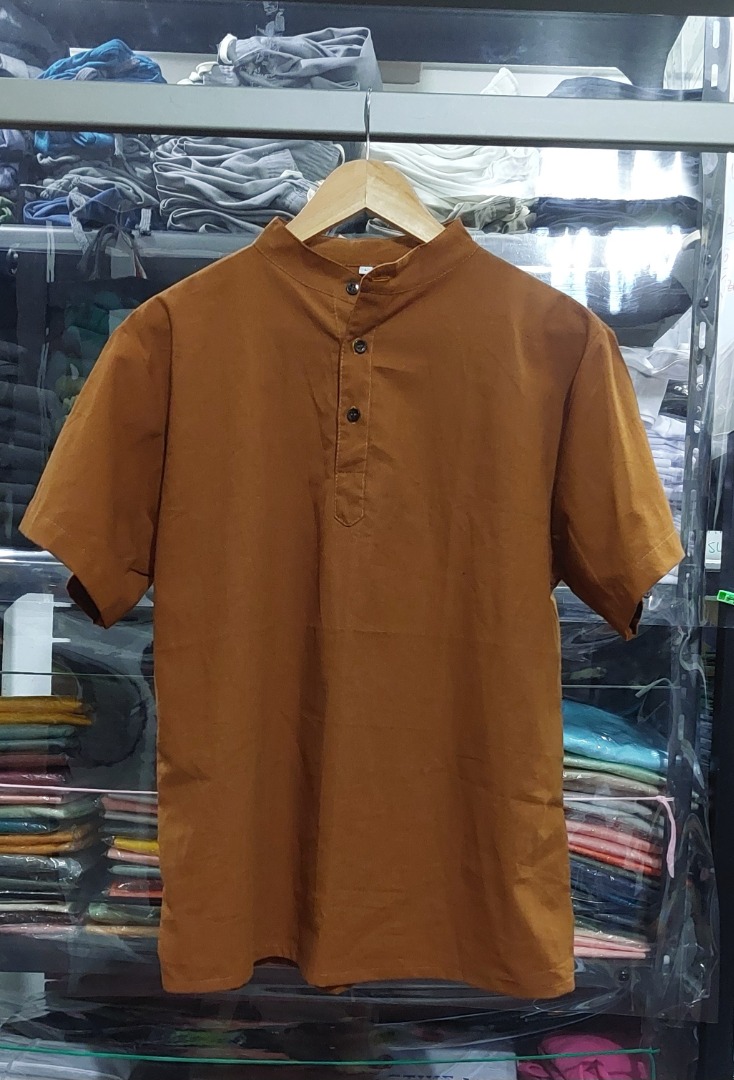 chinese collar coat and tie