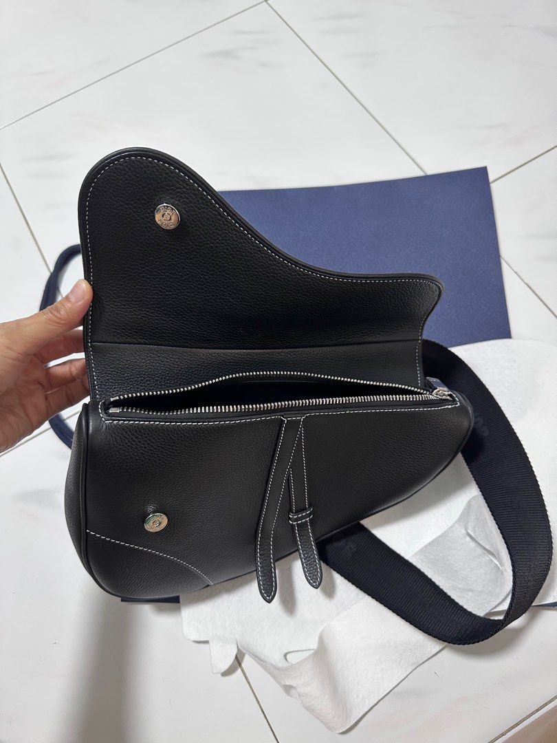 Dior saddle hotsell bag mens black