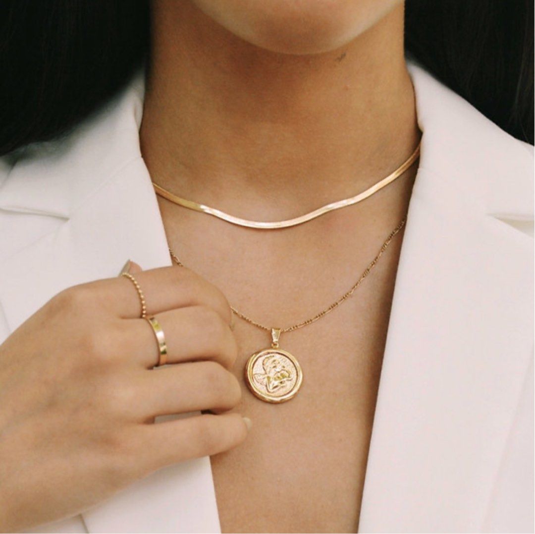 Gold filled discount herringbone chain