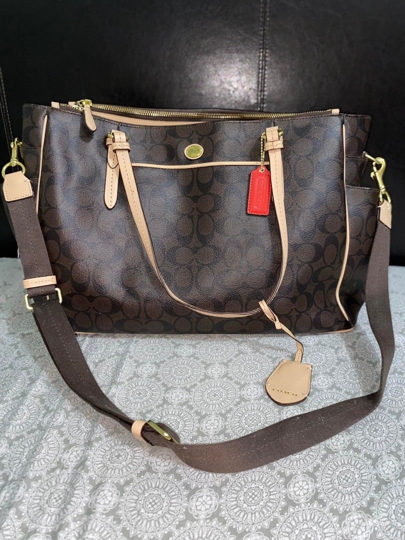 Coach diaper bag on sale tote