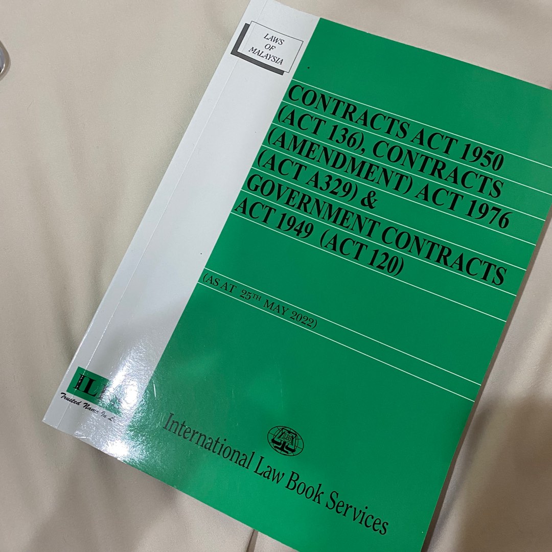 Contract Act 1950 International Law Book (2022 edition), Hobbies