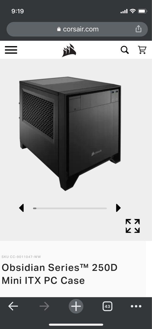 Jeg accepterer det Stranden Ord Corsair Obsidian Series 250D Mini ITX PC Case, 電腦＆科技, 電腦周邊及配件, 電腦周邊產品-  Carousell