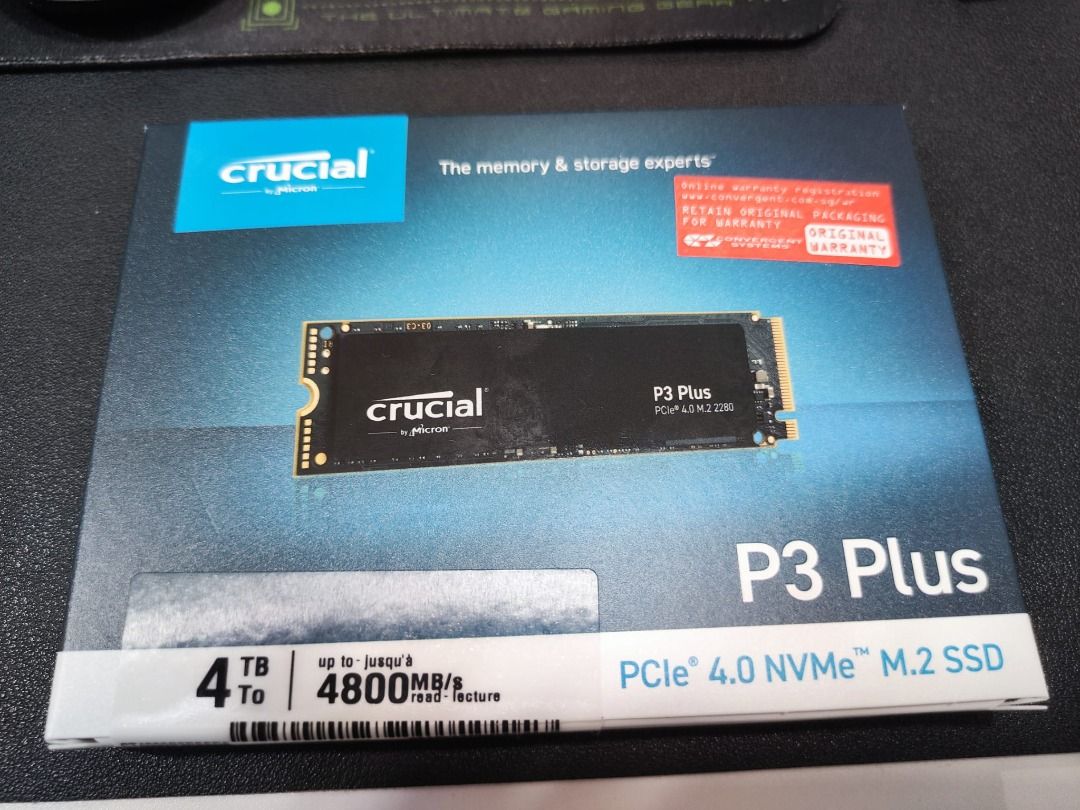 Crucial P3 Plus M.2 4 To PCI Express 4.0 3D NAND NVMe