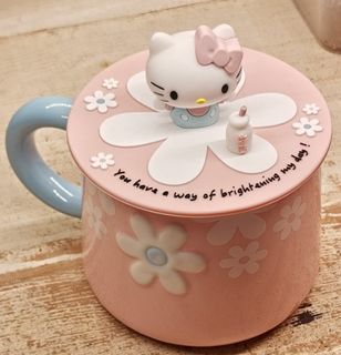 D96 Hello Kitty Ceramic Cup with Coaster & Silicon Lid - NTUC FairPrice  