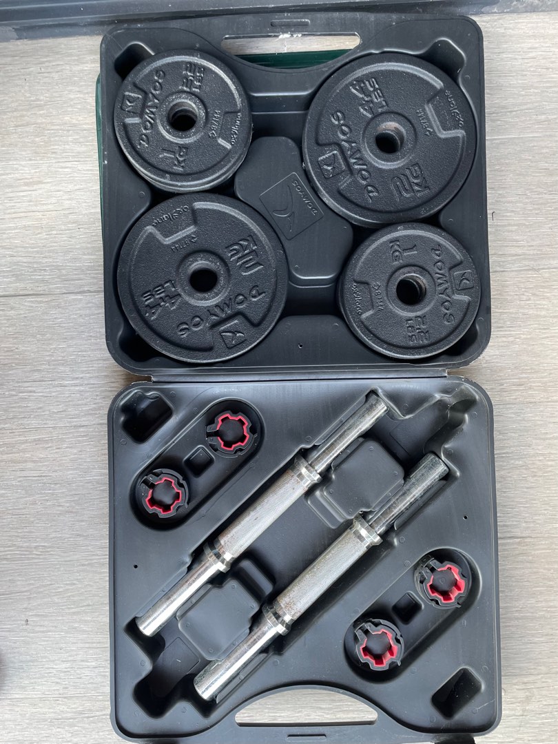 Decathlon Portable Weights & Dumbbell 20kg Kit, Sports Equipment