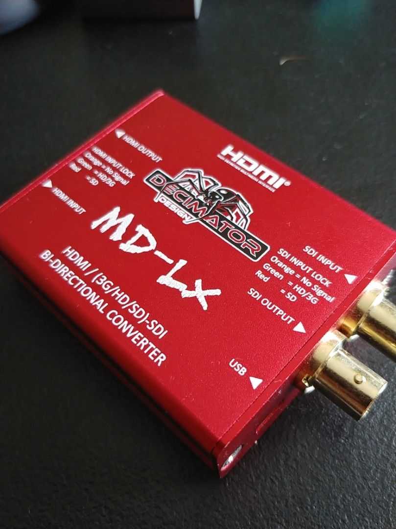 Decimator MDLX HDMI to SDI bidirectional converter, Photography