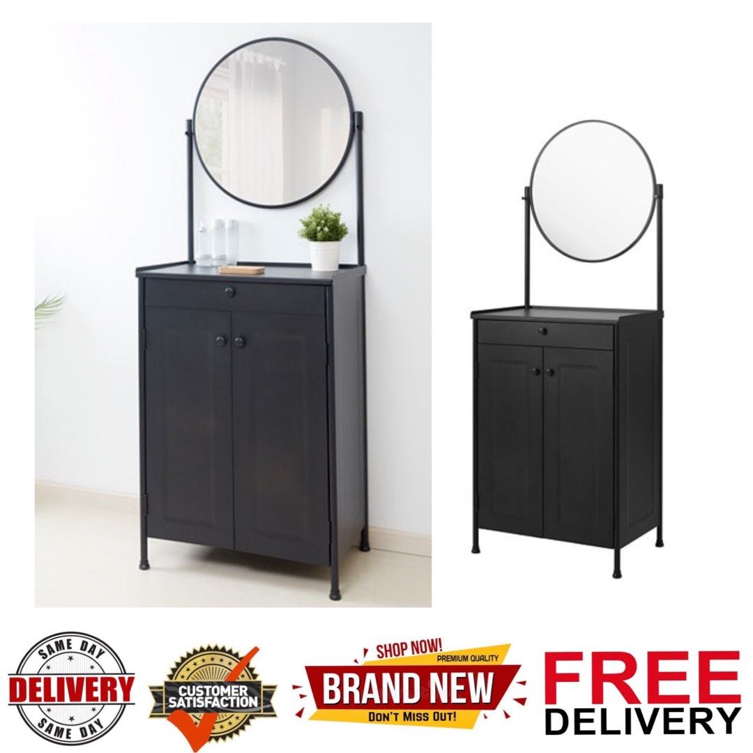 Dressing tables Dressers Vanity Tables KORNSJ Cabinet with mirror Black 70 47