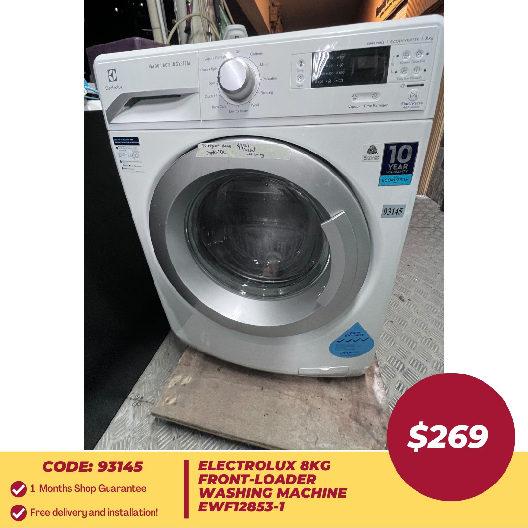 ELECTROLUX 8KG FrontLoader Washing Machine EWF128531 (93145), TV