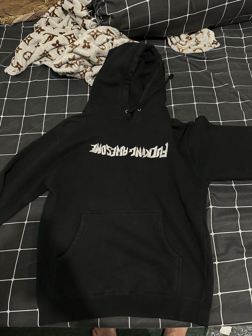 fucking awesome inverted logo hoodie