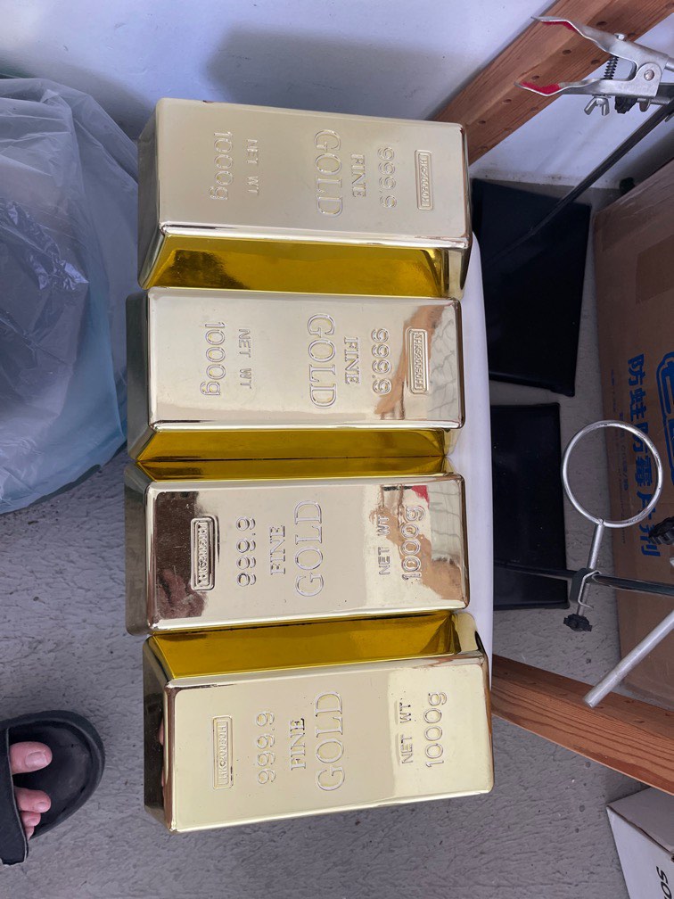 Fake Gold bars decor, Hobbies & Toys, Stationery & Craft, Occasions