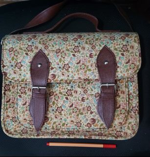 Floral vintage satchel bag