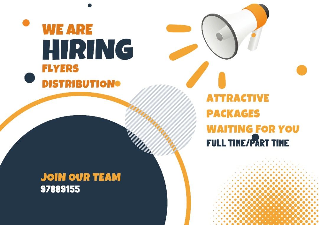 Flyers distributor and printing assistant, Jobs, Transport & Delivery