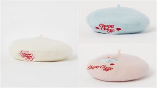 Free size Exclusive H&M Chupa Chupa beret cap (pastel baby pink and baby blue)