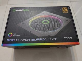 GAMEMAX 80 Plus Gold 750W RGB Power Supply  [[TAG COMPUTER MONITOR DELL SAMSUNG SPOILT FAULTY PC GTX Desktop POWER SUPPLY ]
