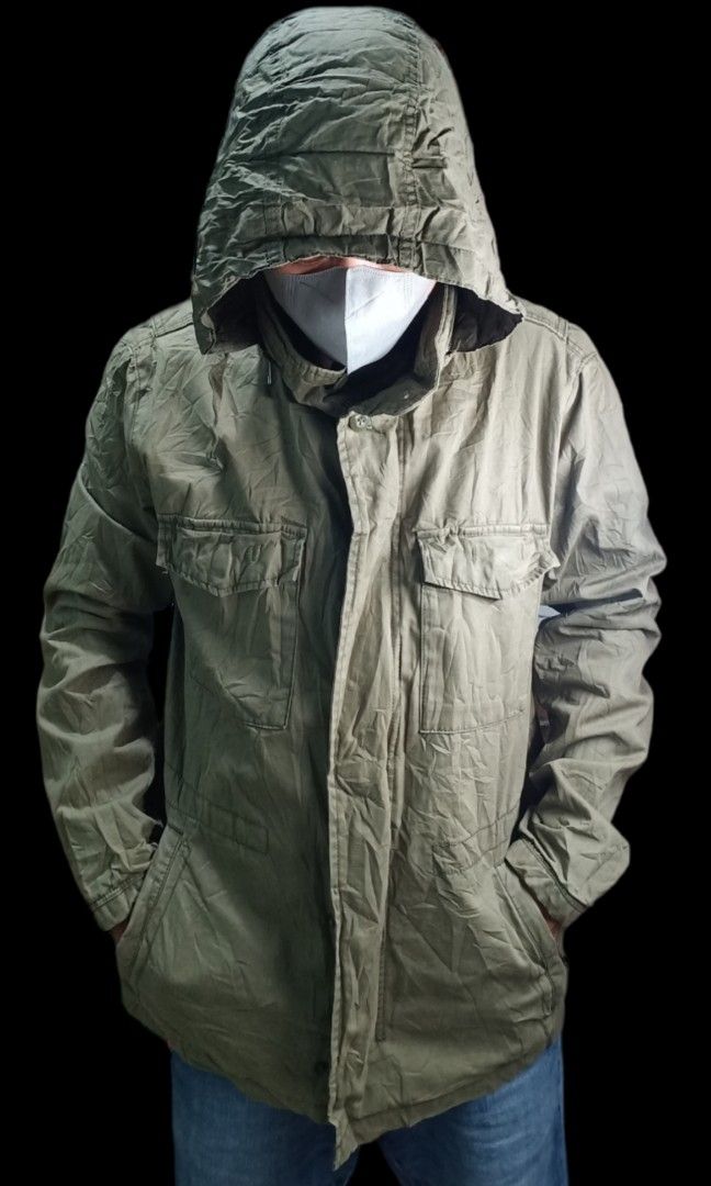 Gap Military Jacket with Hidden Hood Men s Fashion Coats