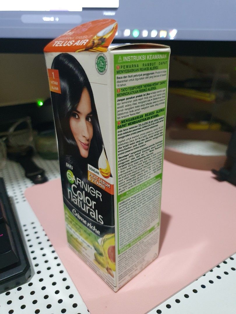 Garnier Color Naturals BlackHitam Alami Telus Air Pewarna Rambut