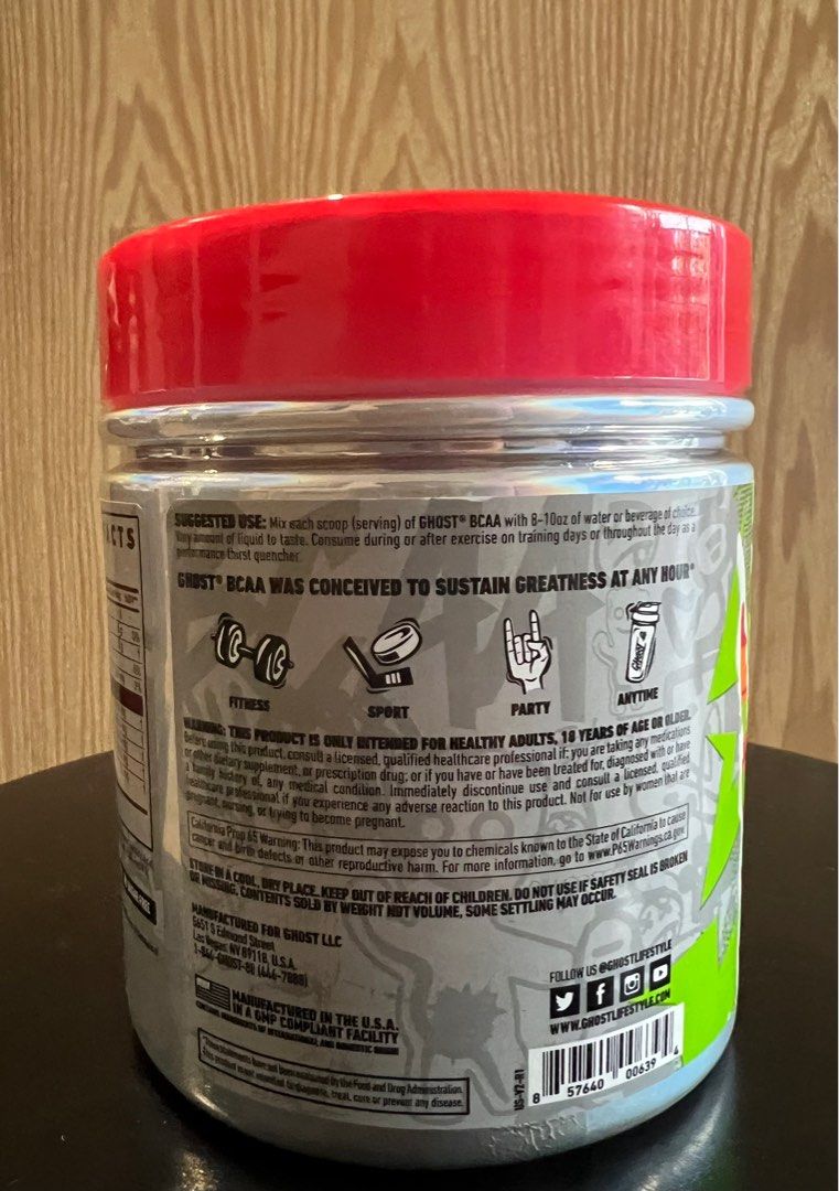 Ghost lifestyle BCAA ( watermelon sour patch), Health & Nutrition