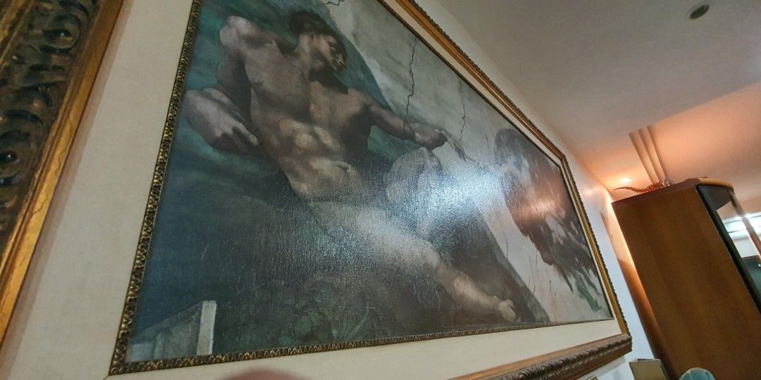 Gold Frame Adam and God (The Creation of Adam) replica painting ...