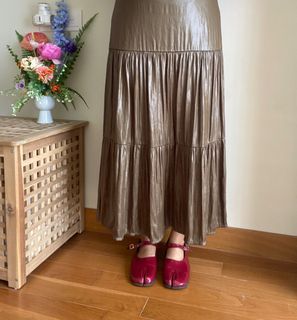 Green Skirt Rok Hijau Metallic Dday Look