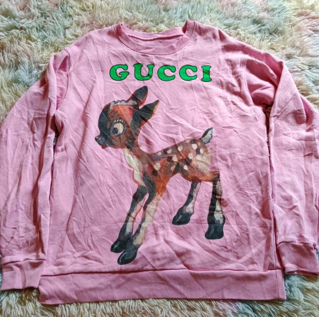 Gucci Bambi fawn and flowers Luxury Apparel on Carousell
