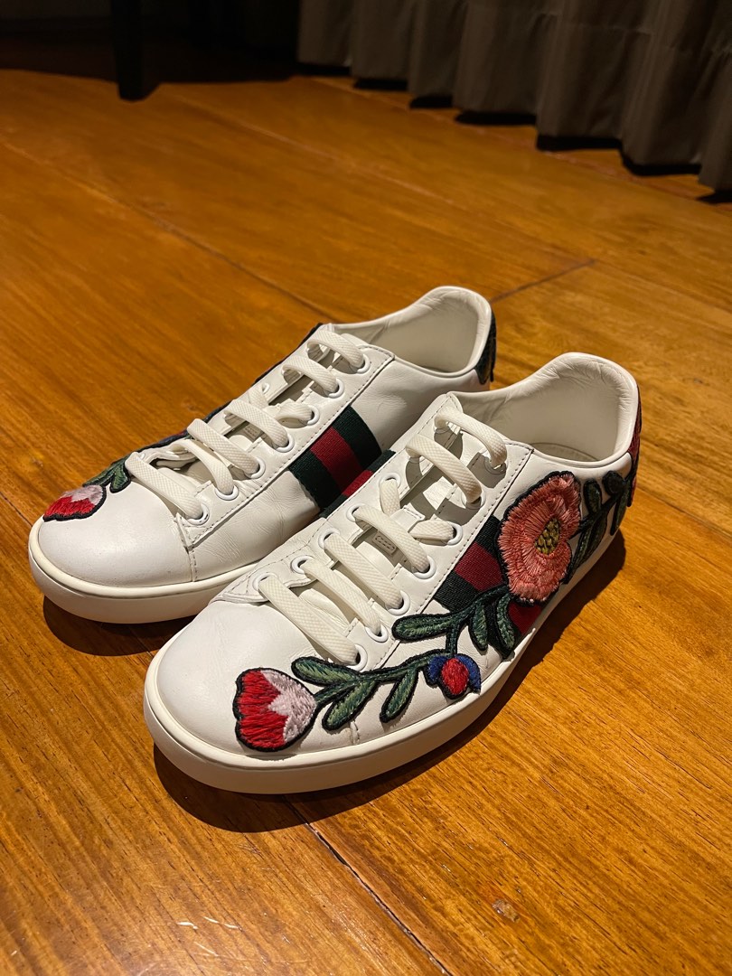 Gucci Floral Sneakers Size , Women's Fashion, Footwear, Sneakers on  Carousell