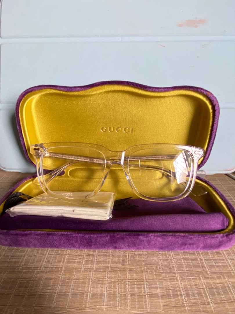 Gucci oversized clear top glasses