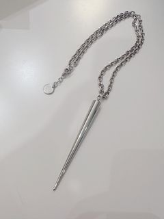 日本設計師品牌G.V.G.V. gvgv 尖錐刺刺超閃亮個性酷不銹鋼銀飾項鍊