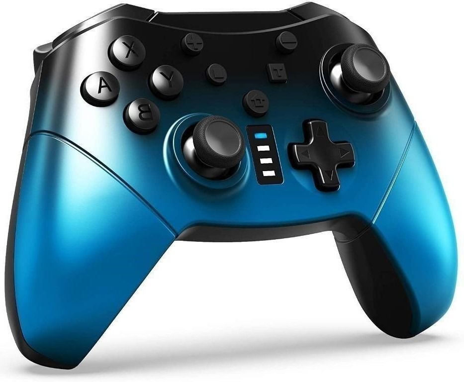 H3160 (Gradient blue) Wireless Pro Controller for Switch, 6-axis dual ...