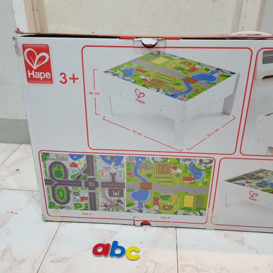 Hape reversible train storage table shop