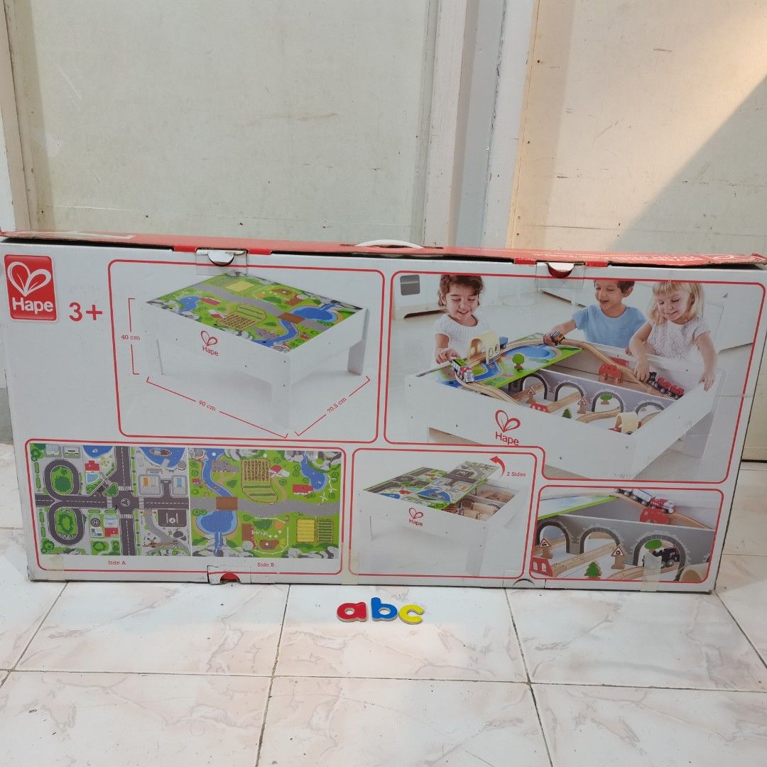 Hape reversible train storage table outlet