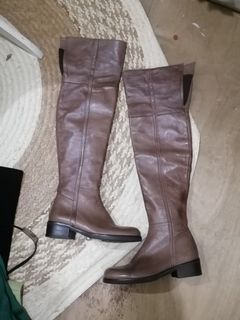 High knee boots brown