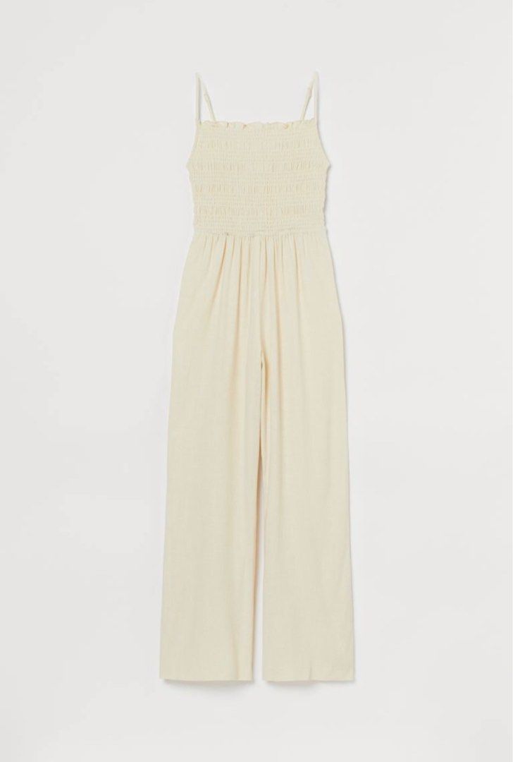 H&m linen blend jumpsuit 2025