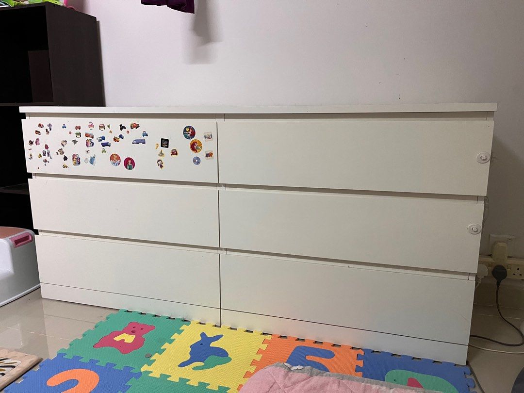 Ikea kullen 6 on sale drawer dresser white