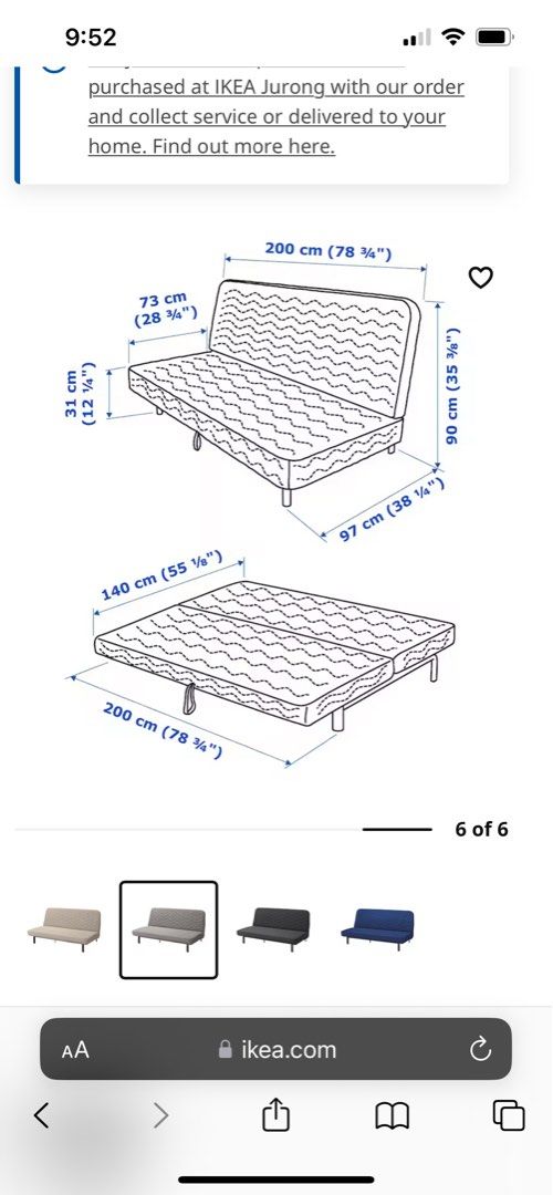 Nyhamn shop mattress size