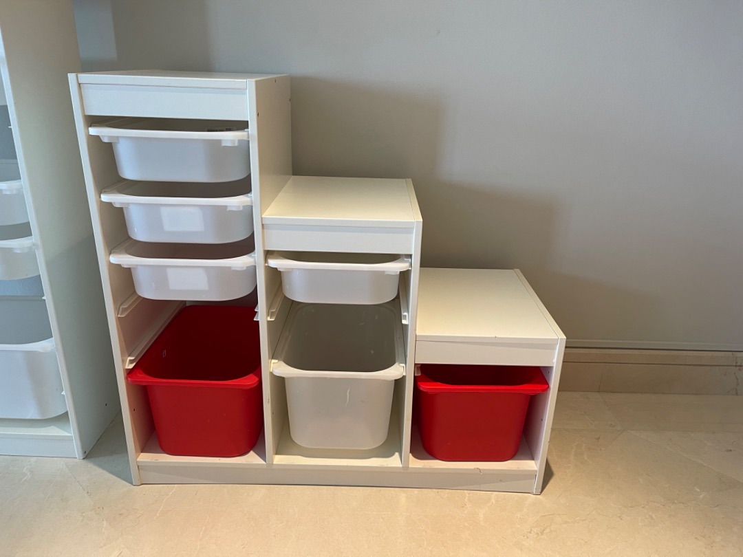 Ikea storage unit with bins, Furniture & Home Living, Furniture