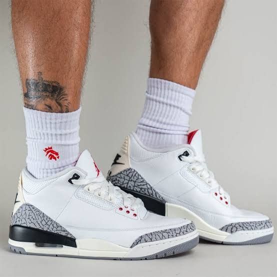 cement 3 jordans white