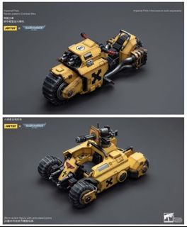 JoyToy Joy Toy Warhammer 40k - JT4546  Imperial Fists Primaris Invader ATV ($75) ,  JT4553 Imperial Fists Raider-pattern Combat Bike ($42) (both MISB)