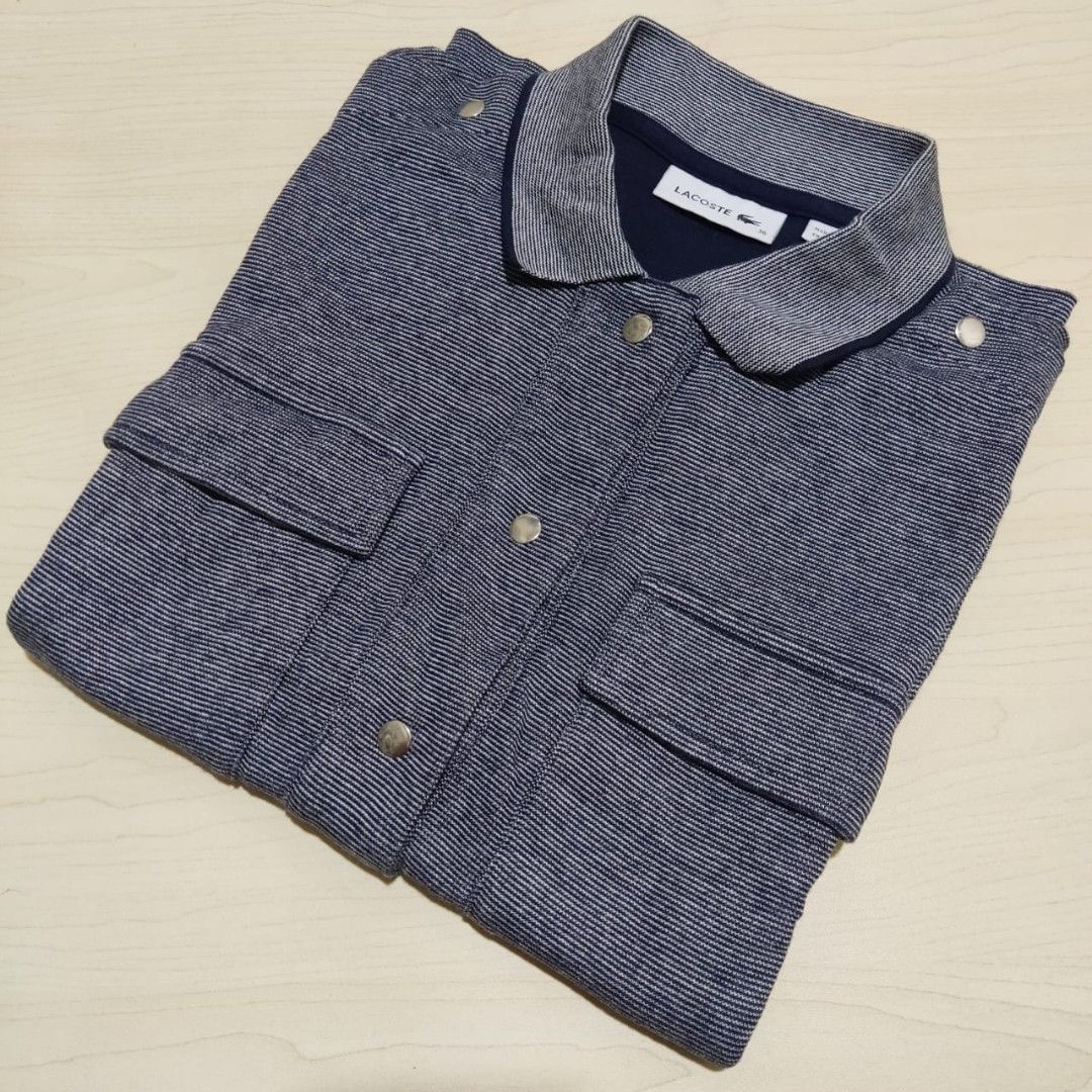 Kaos polo shirt Lacoste salur women two pocket navy colour