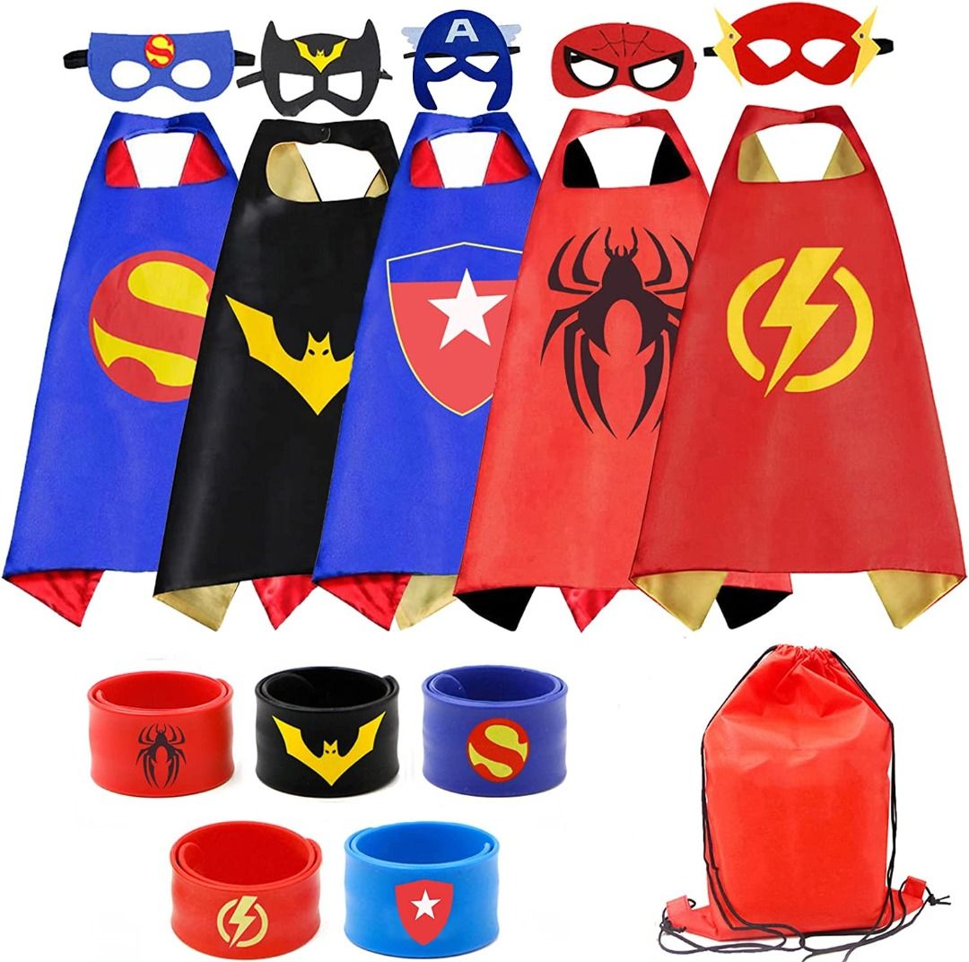 Kids Dress Up 5pcs Superhero Capes With