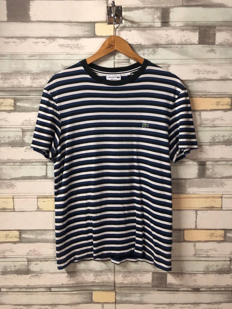 Lacoste Stripes, Men's Fashion, Tops & Sets, Tshirts & Polo Shirts on ...