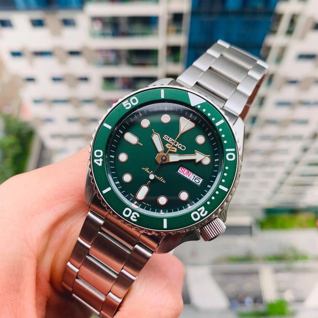 LAST PIECE Seiko 5 Sports SRPD63K1 Green Dial Automatic Stainless