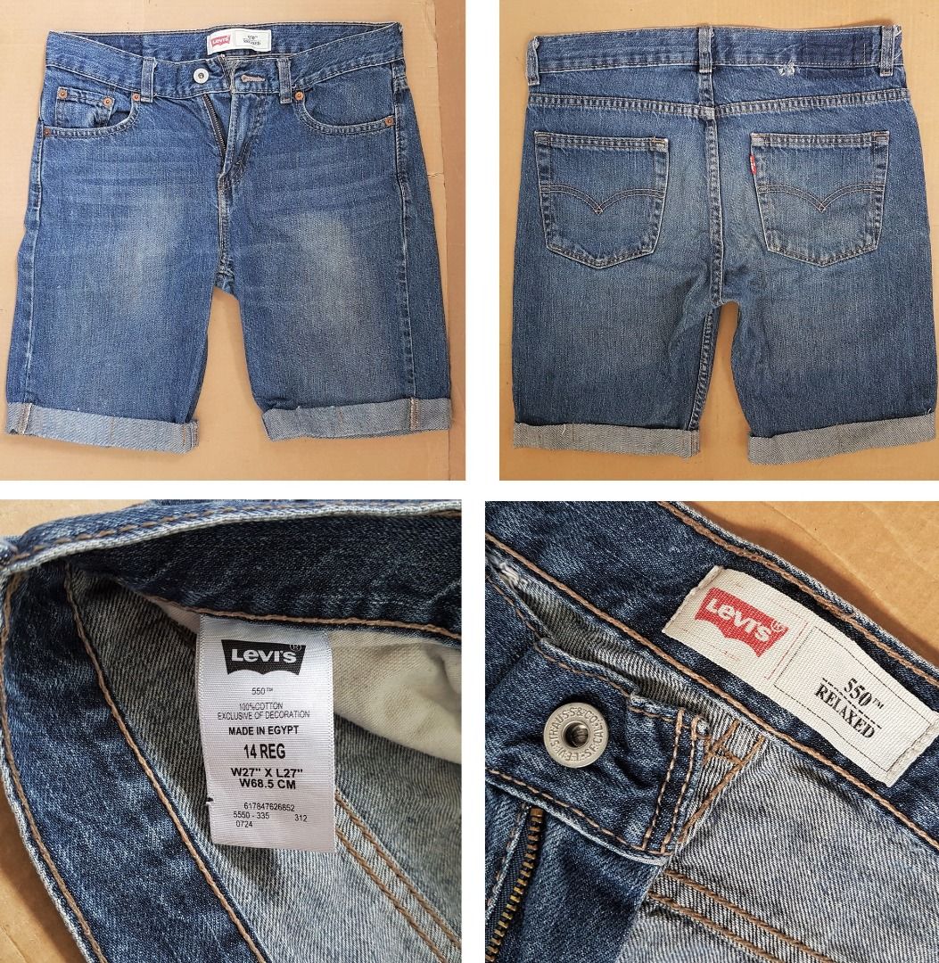 Levi's Strauss Fashion, USA, Levi's 550 Relaxed Designer Denim Jeans,  In-Vogue Denim Shorts, Short Pants, Fold-up Style, Original Apparels, Red  Tab, Street Fashion, Yuppie Lifestyle, Pop Culture, Rock Star, Hip Hop,  Men's